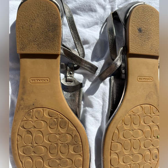 Coach metallic patent leather sandals size 8 1/2 B - Picture 3 of 4